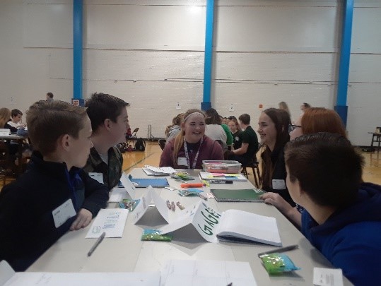Students taking part in discussion
